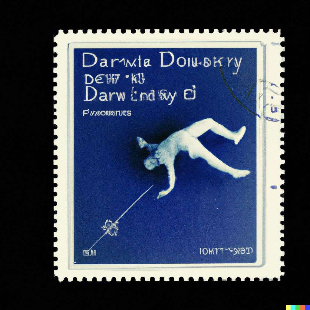 the discovery of gravity, postage stamp